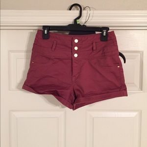 Charlotte Russe Burgundy Colored Shorts